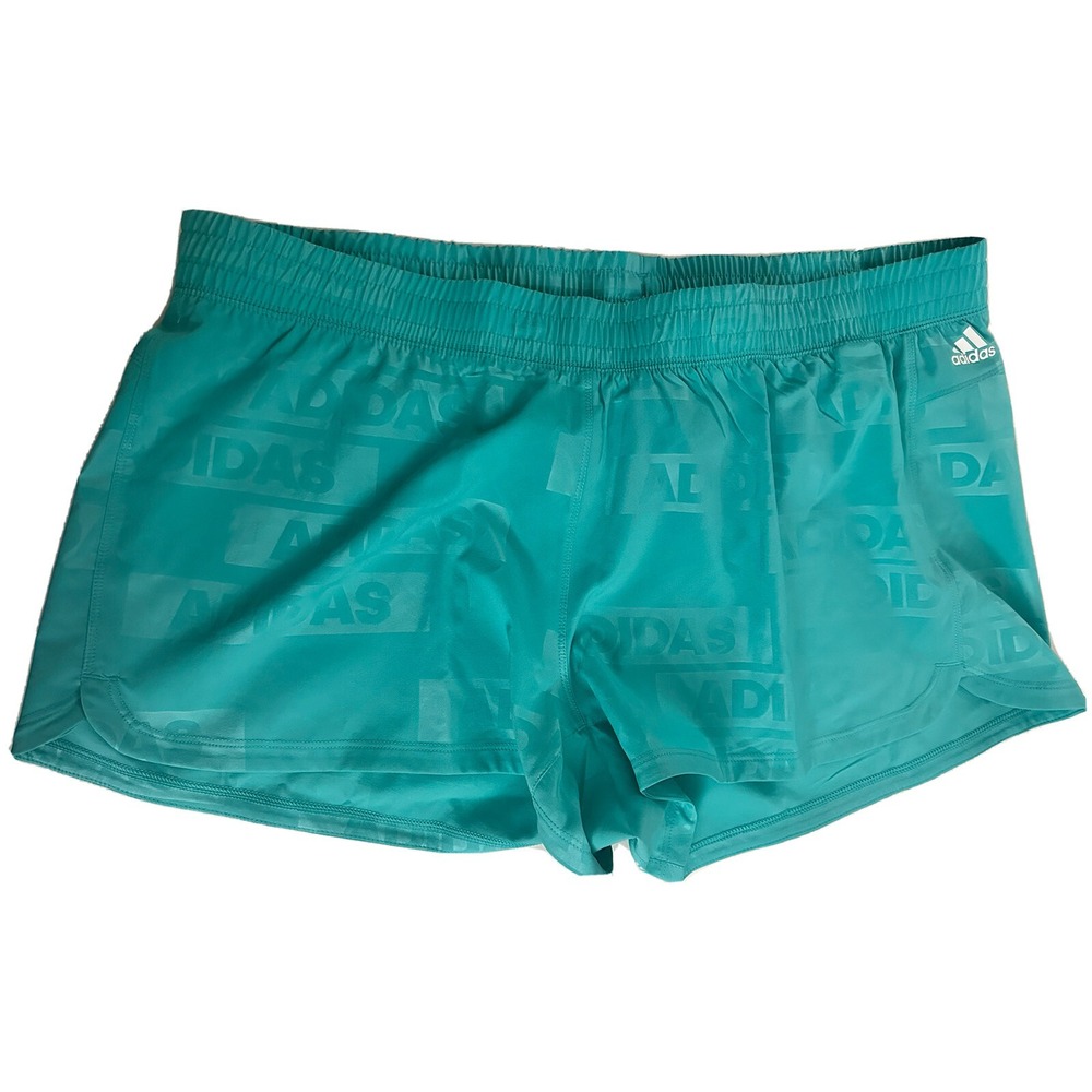 Adidas Training Shorts Pacer Deboss Women's XL Running Jogging Workout New Blue